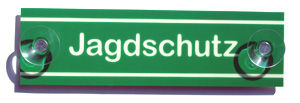  Autoplakette Jagdschutz - lang nachleuchtend 